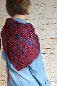 Sideways trinagle scarf pattern