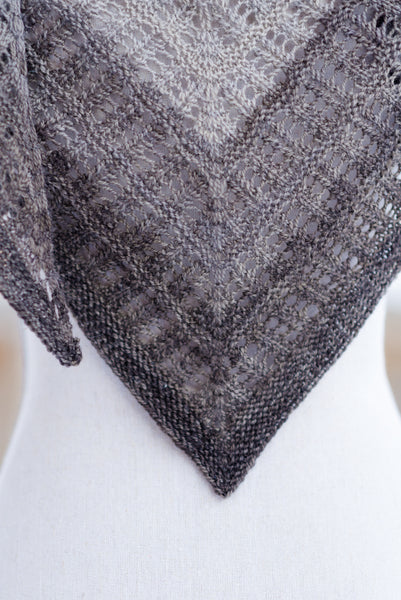 Triangle Lace Scarf knit from pattern