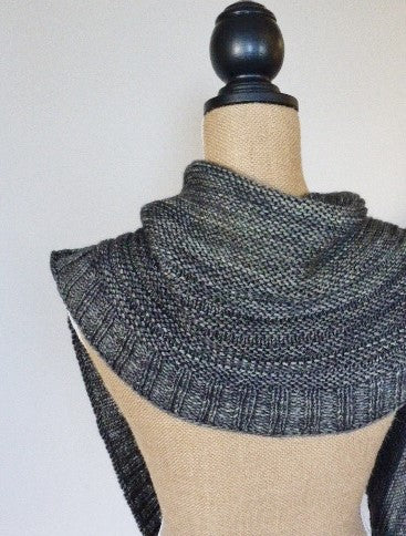 Crescent Shawl on Dressform