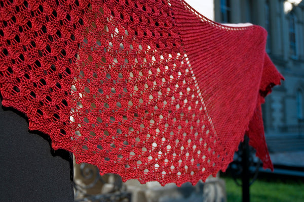 Curved Shawl knitting pattern