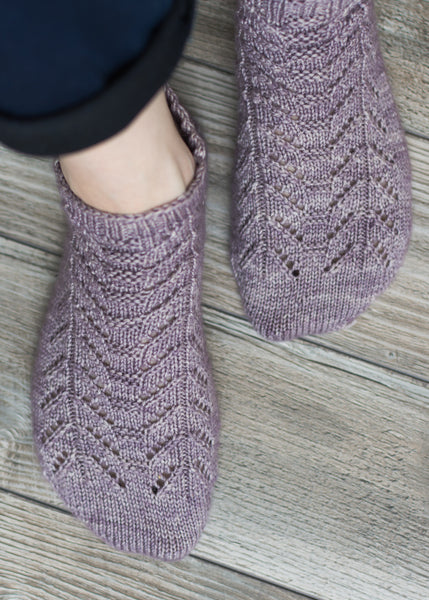 lace ankle socks from knitting pattern