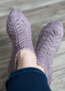 Handknit sock from knitting pattern