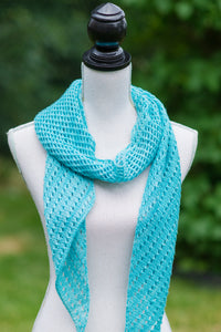 Handknit lace scarf