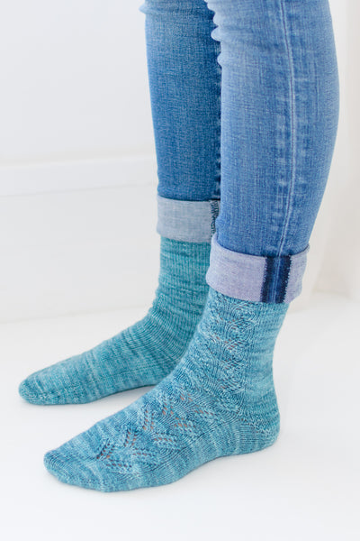 handknit socks from knitting pattern