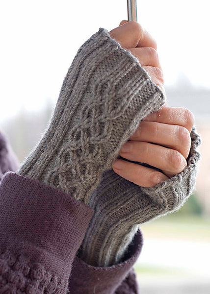 Sidetracked Cable Fingerless Mitts