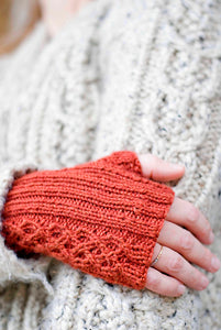Sidetracked Cable Fingerless Mitts